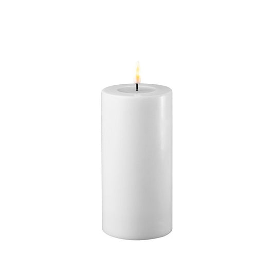 White LED Real Flame Candle 7.5x15cm