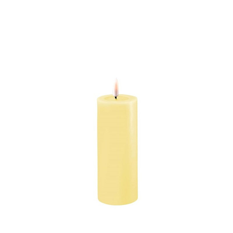 Light Yellow LED Real Flame Light Candle 5x12.5cm