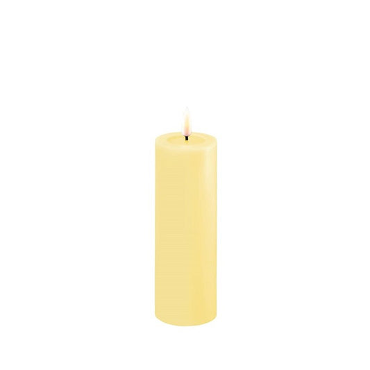 Light Yellow LED Real Flame Light Candle 5x15cm
