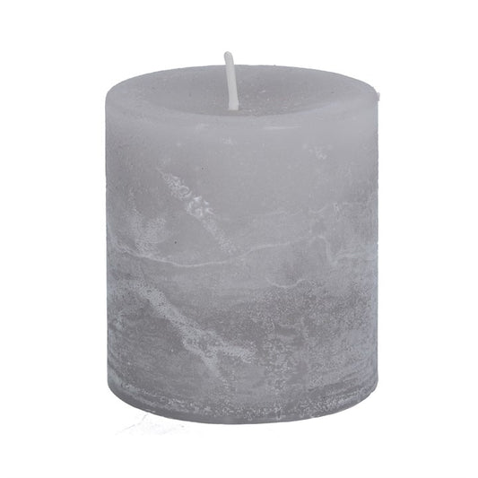 Light Grey Mini Pillar Candle 7cm