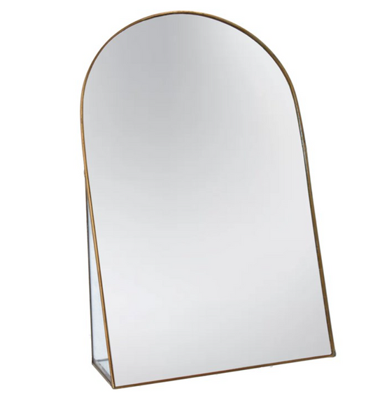 Metal Tabletop Mirror 26cm - Gold, Lrg