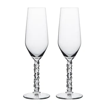 Orrefors Carat Champagne Flute - Box Of Two
